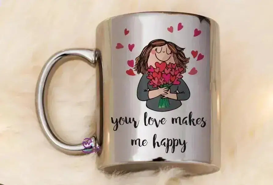 Sparkling mug-Silver -Valentine's Day - WE PRINT