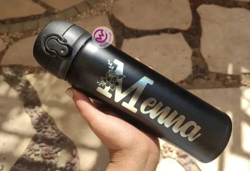 Thermal Mug With Lock ( Engrave ) - Names A - WE PRINT