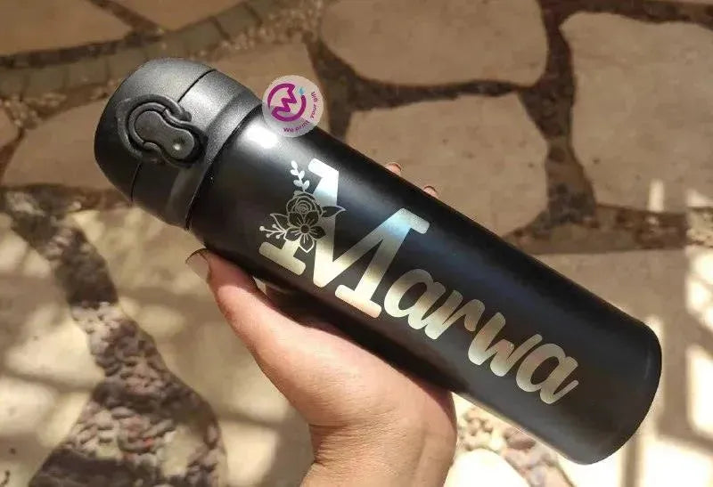 Thermal Mug With Lock ( Engrave ) - Names A - WE PRINT
