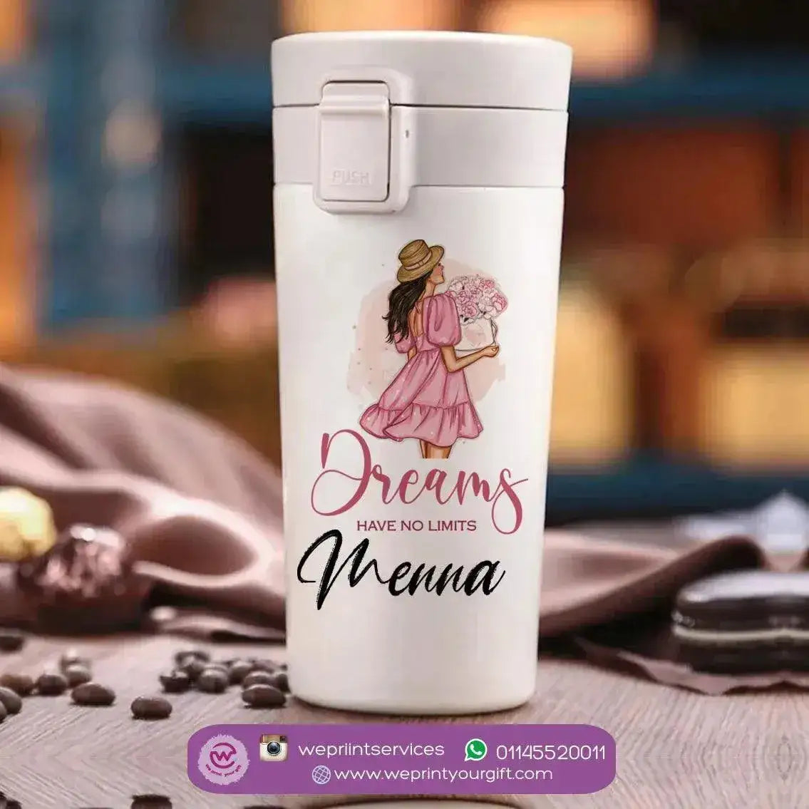 Thermal Mug with Lock - Motivation - WE PRINT