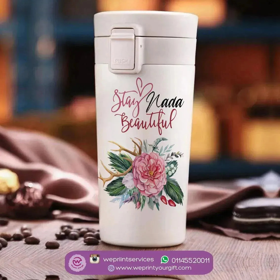 Thermal Mug with Lock - Motivation - WE PRINT