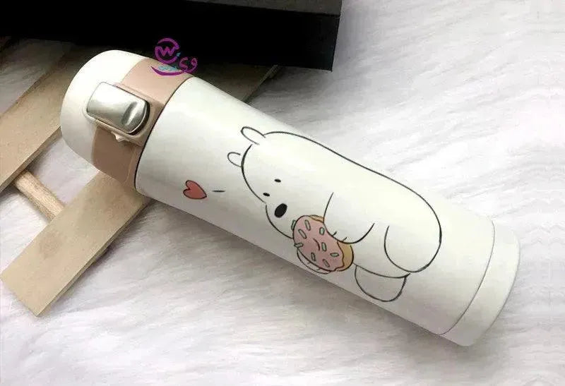 Thermal Mug with lock - Slim Shape-three Bears - WE PRINT