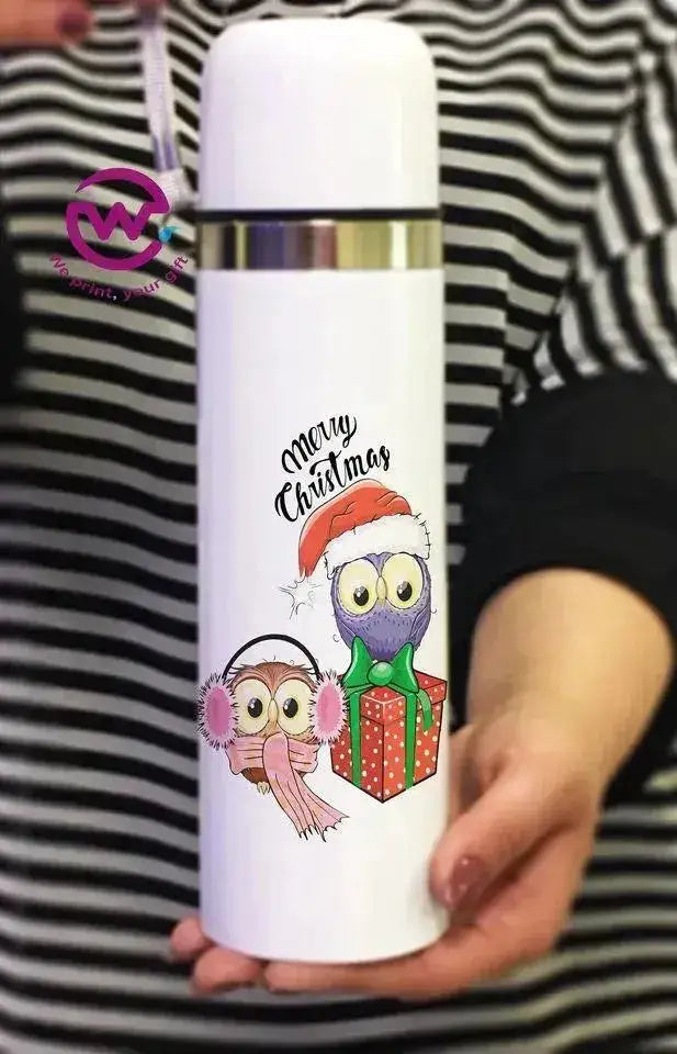 Thermal Portable Thermos -Owl - WE PRINT