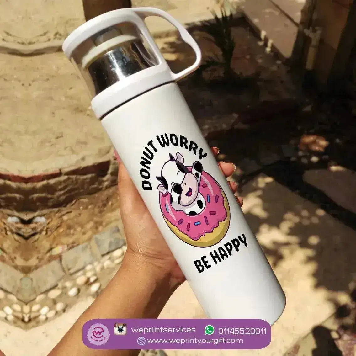 Thermal Thermos With Cup -Stainless Steel - Donuts - WE PRINT