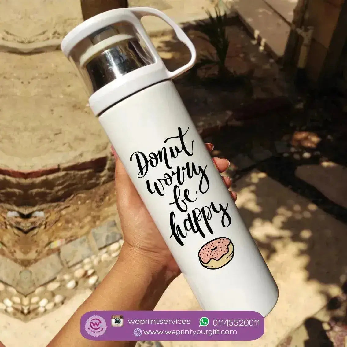 Thermal Thermos With Cup -Stainless Steel - Donuts - WE PRINT