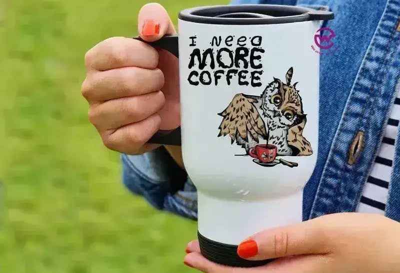Travel Mug White - Owl