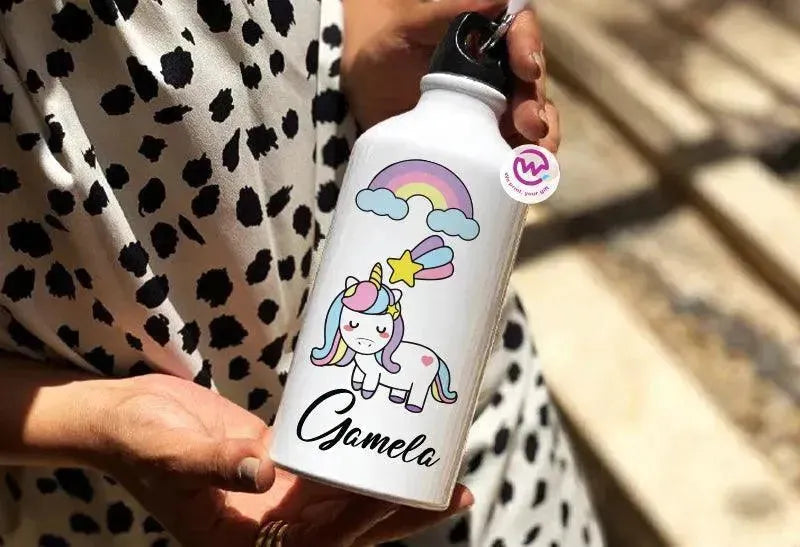 Water Bottle flask-Aluminium - Unicorn