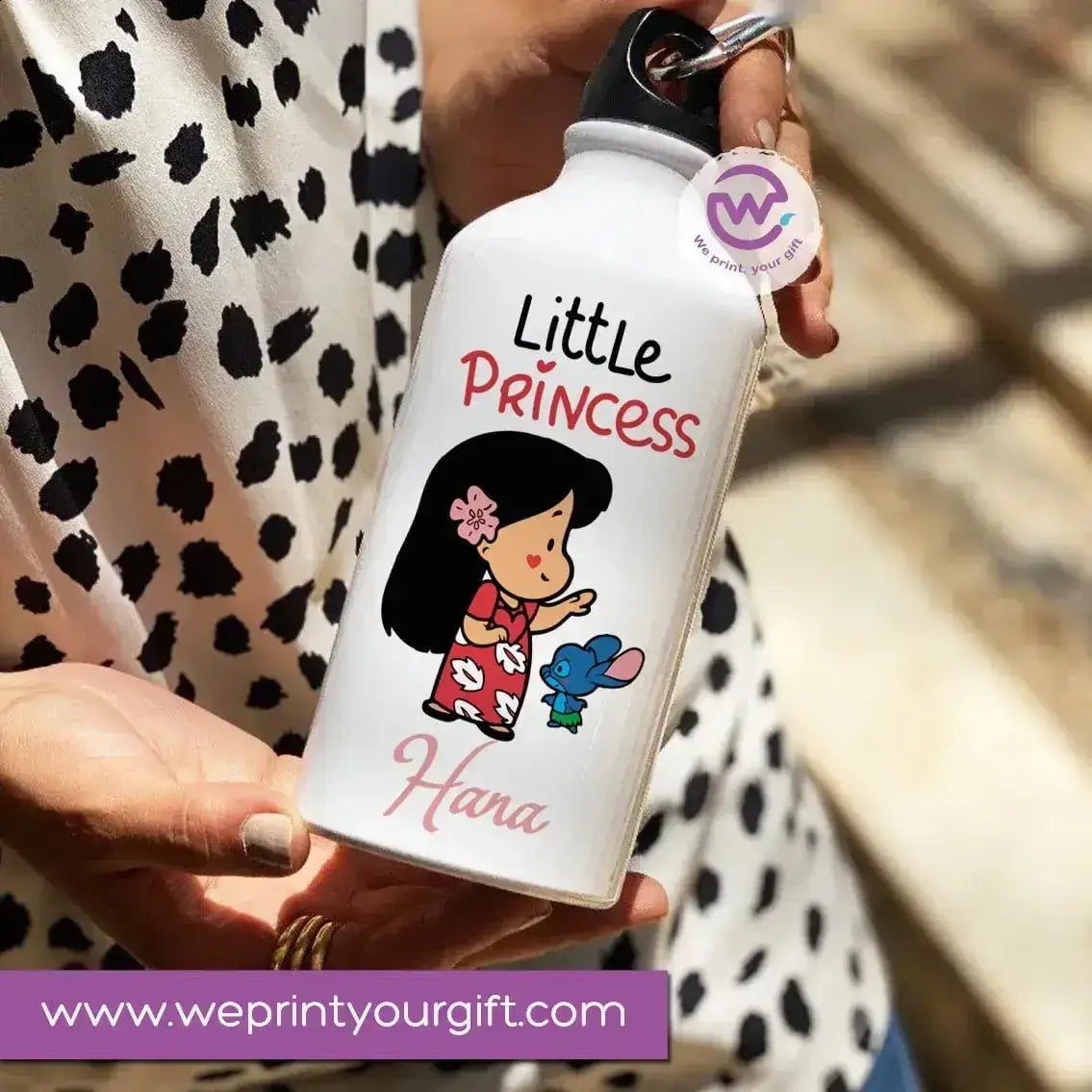 Water Bottle flask -Aluminum -Disney Princesses New - WE PRINT