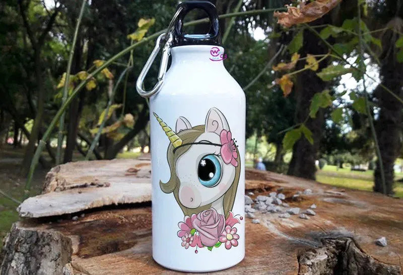 Water Bottle flask -Aluminum -Unicorn New - WE PRINT