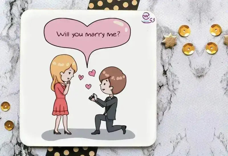 Wooden Coaster -Valentine's Day - WE PRINT