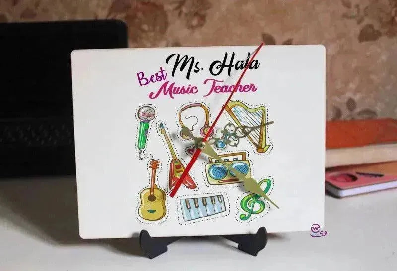 Wooden Desk Clock - Teachers - WE PRINT