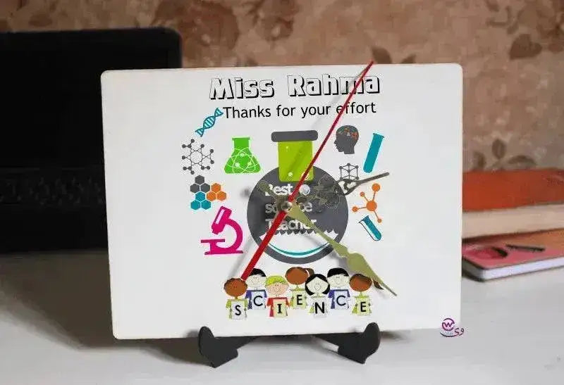 Wooden Desk Clock - Teachers - WE PRINT