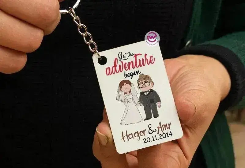 Wooden Keychain - UP Cartoon - WE PRINT