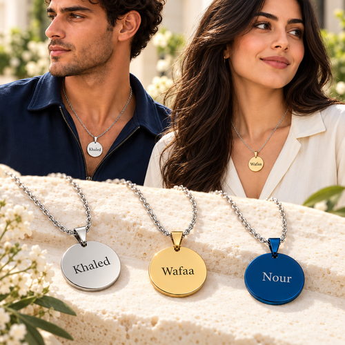Personalized Round Necklaces