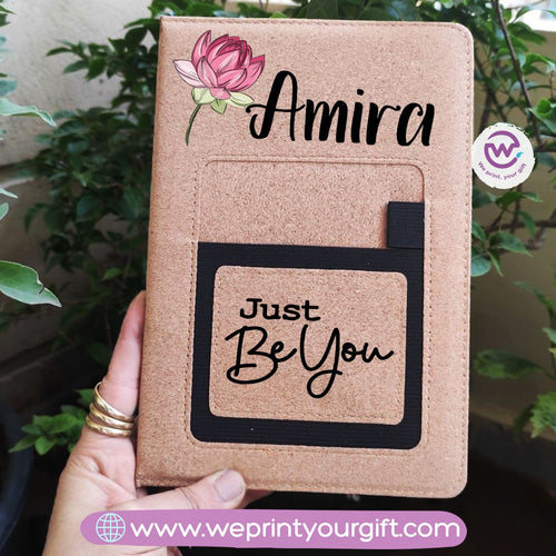 Notebook with fabric Cover& pocket