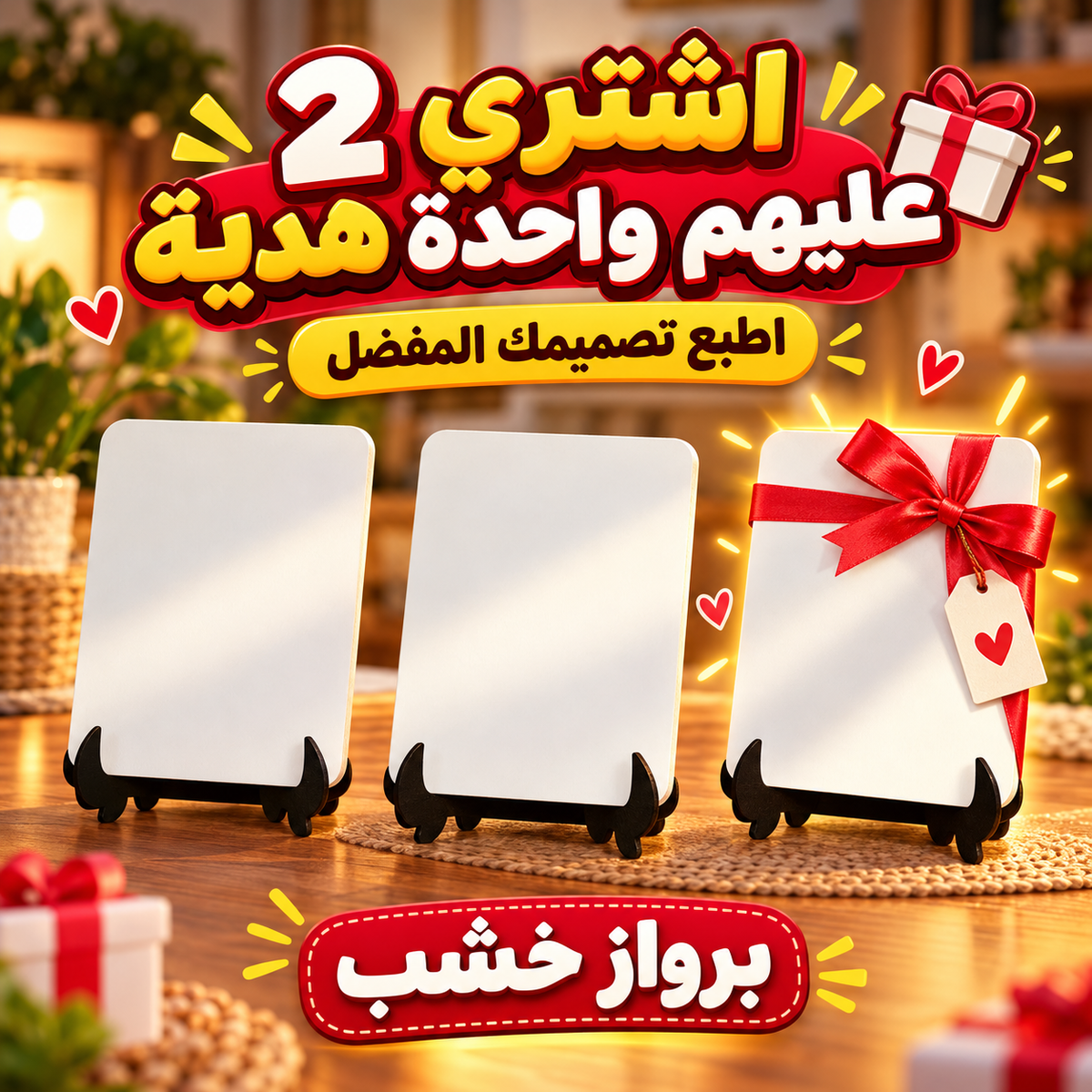 Custom Wooden Desk Frame with Stand -Buy 2 Get 1 FREE!