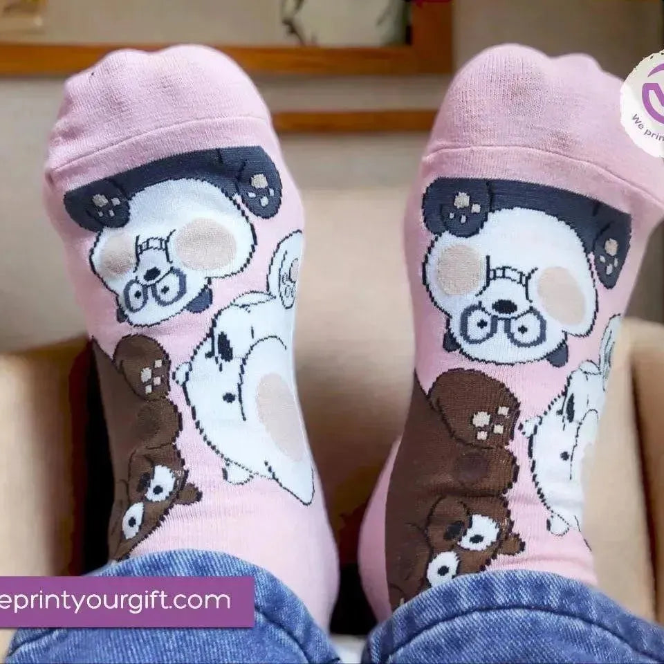 1 Pairs Foot Socks Random- We Bare Bears - WE PRINT