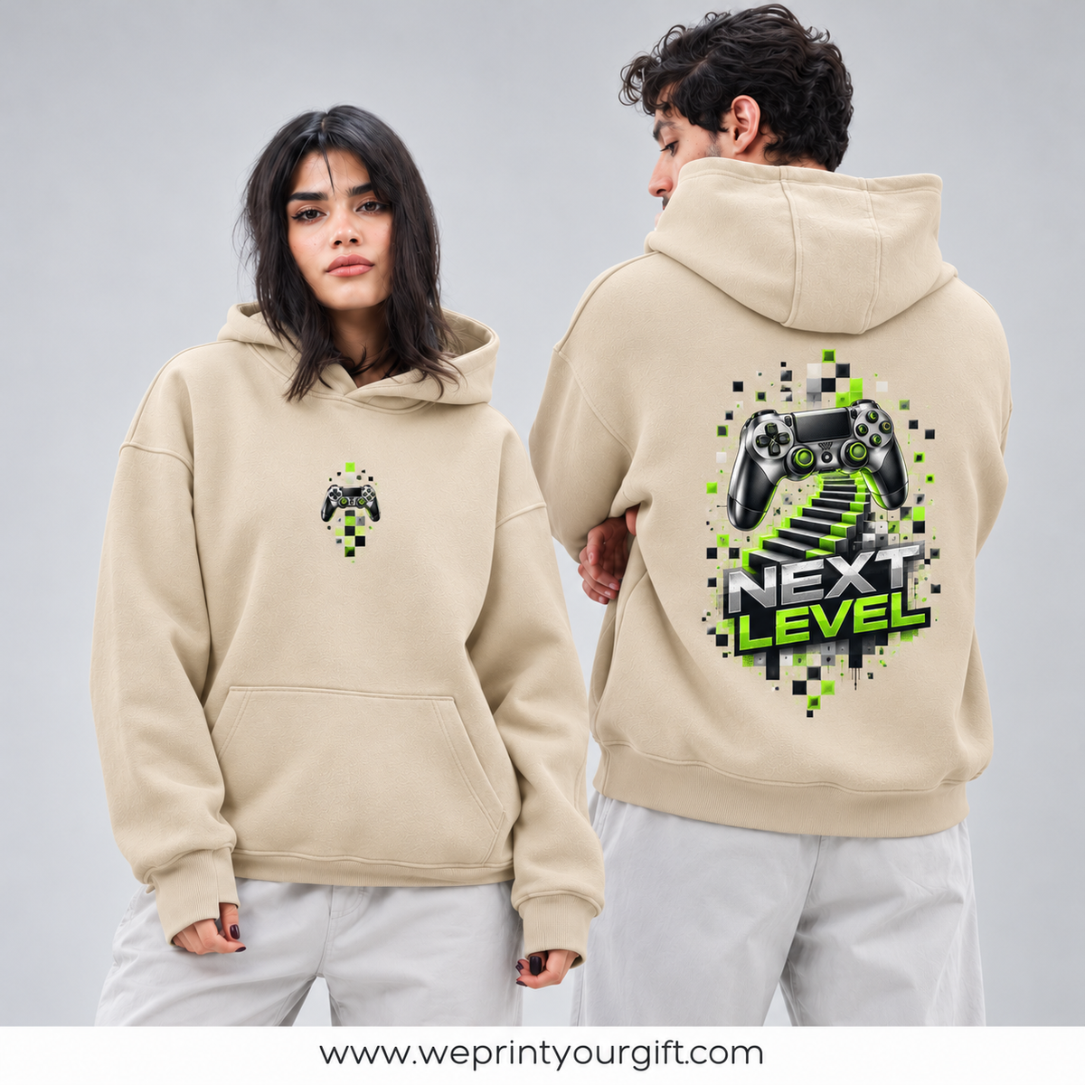 Unisex "Next Level" Hoodie - Premium Melton Cotton