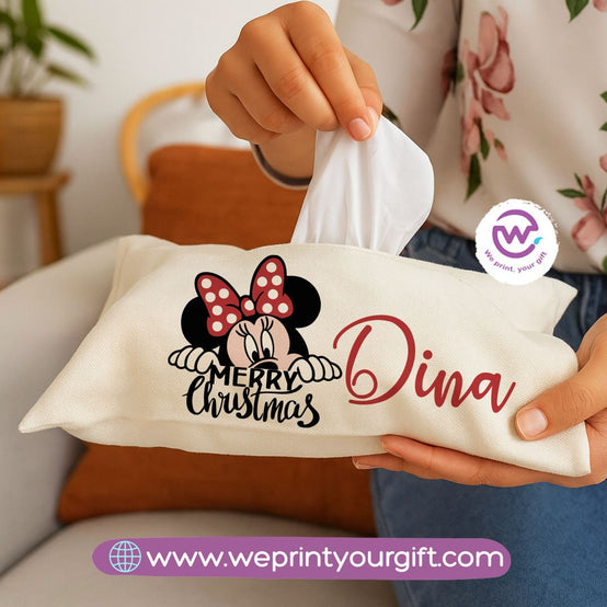 Personalized Fabric Tissue Holder – Christmas Designs