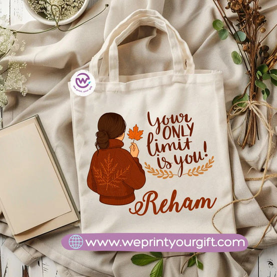 Retro Motivational Canvas Tote Bag – Vintage-Inspired Positive Quotes