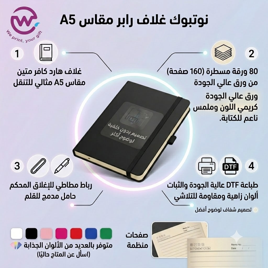 Custom Rubber Hardcover Notebook - A5- Buy 2 Get 1 Free