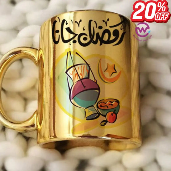 Gold Mirror Ceramic Mug - Ramadan Offer - 20 % Discount - WE PRINT