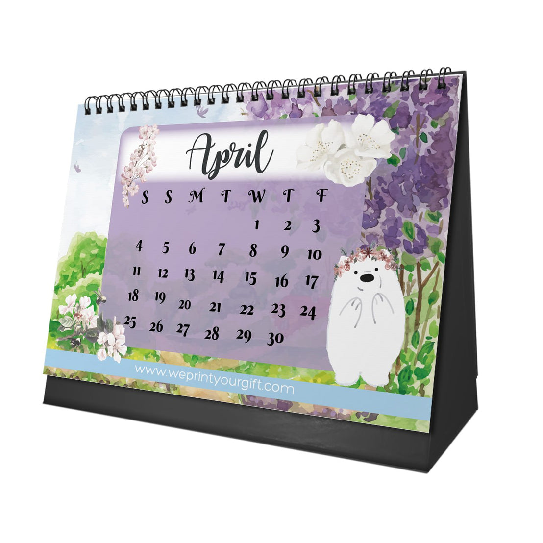 Cute Bears Desk Calendar 2026