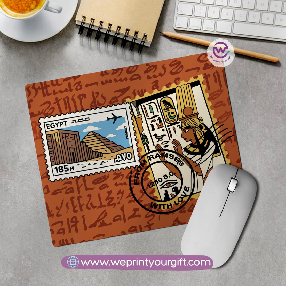Egyptian Pharaonic Mouse Pad – Ancient Art Reimagined