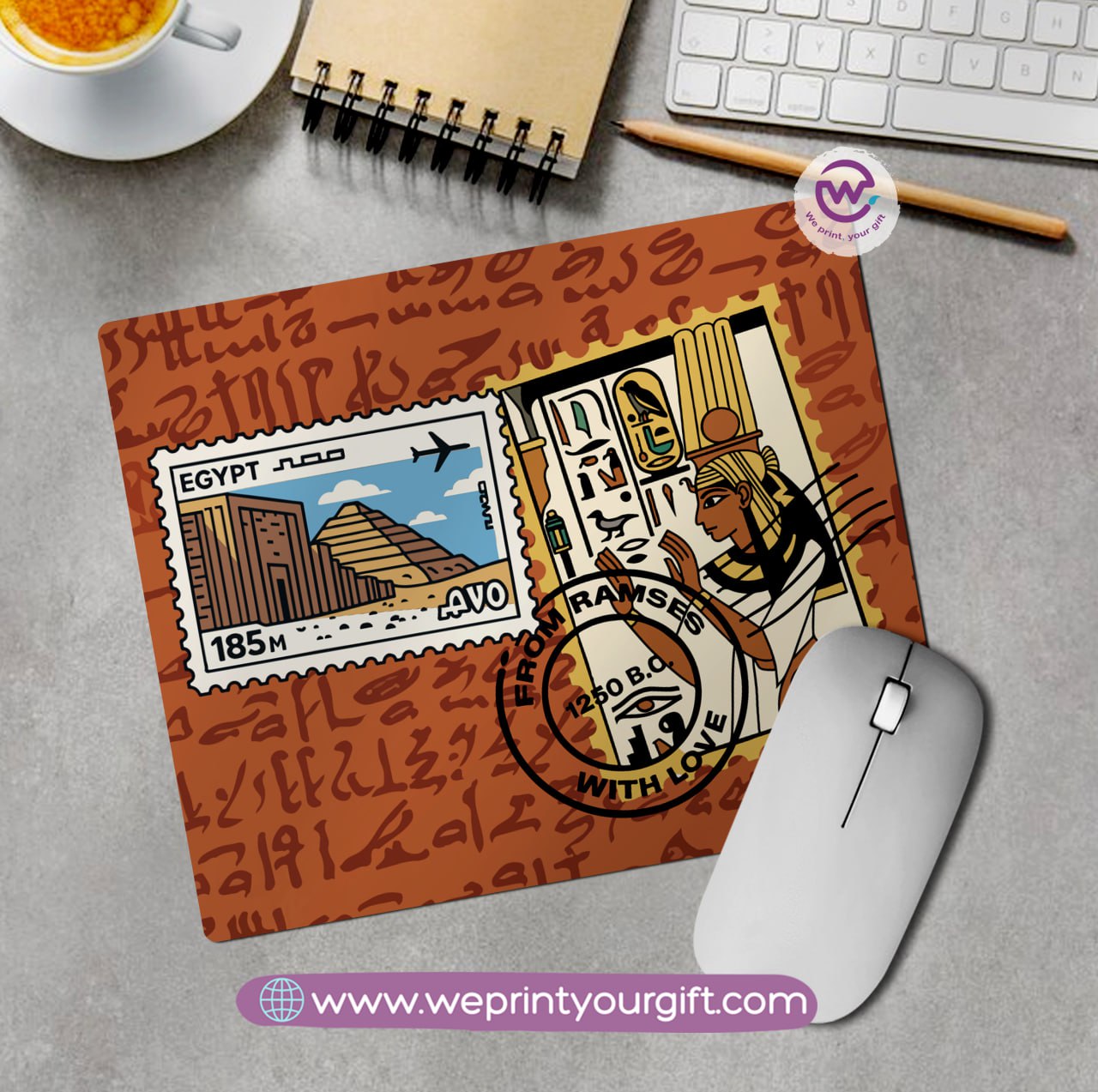 Egyptian Pharaonic Mouse Pad – Ancient Art Reimagined