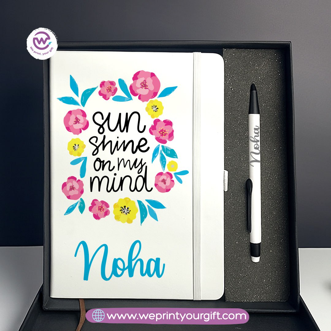 Inspiring Personalized Gift Box with Custom Notebook & Metal Pen