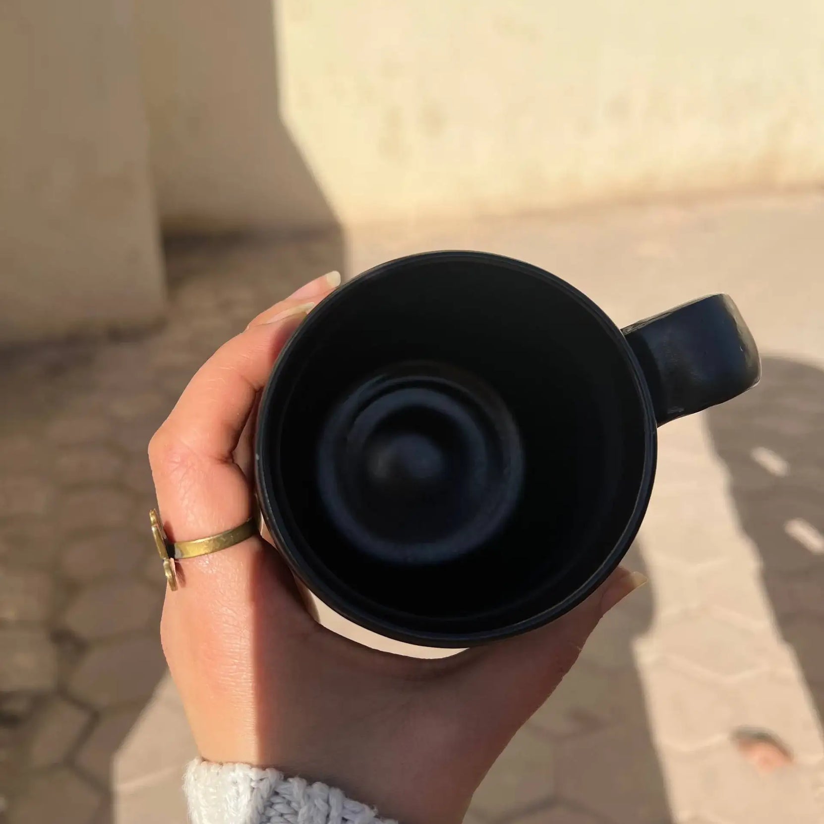 Black & White Handmade Pottery Mug – Customization Options - WE PRINT