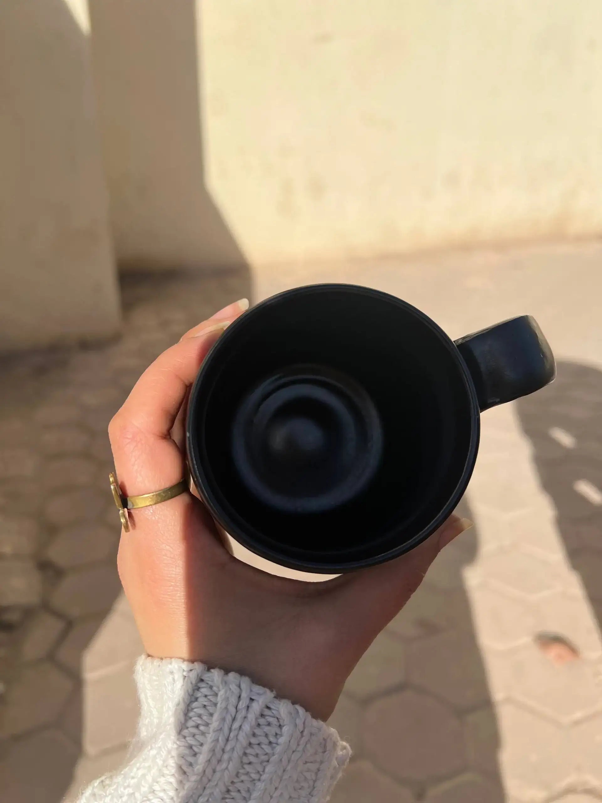 Black & White Handmade Pottery Mug – Customization Options - WE PRINT