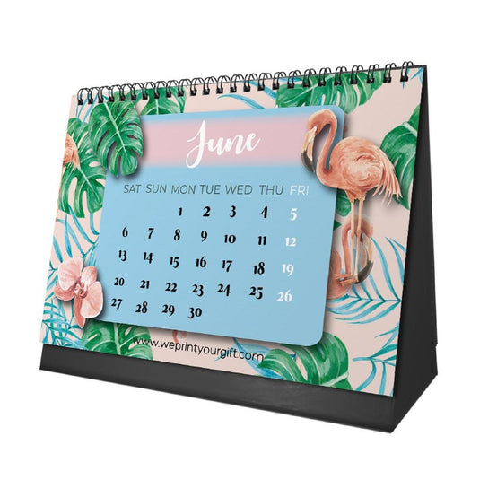 Flamingo Desk Calendar 2026