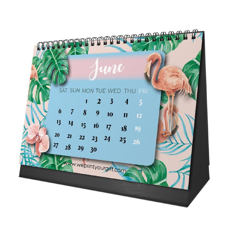 Flamingo Desk Calendar 2026
