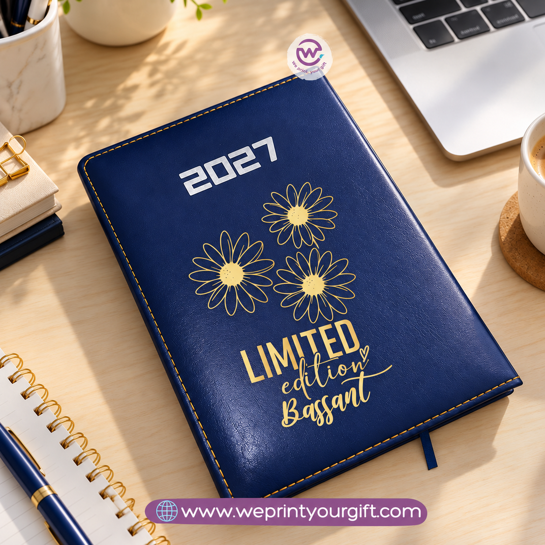 2027 Personalized Agenda – Gold Motivational Designs