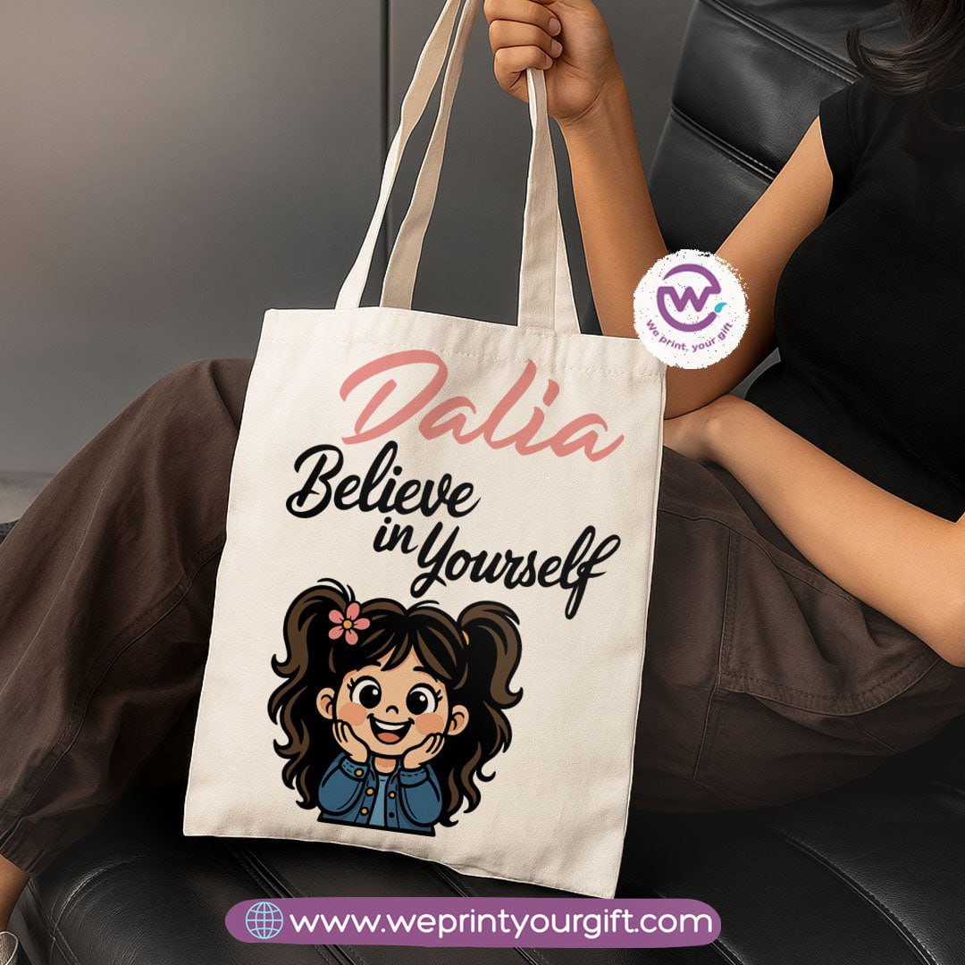 Cartoon Character Canvas Tote Bag