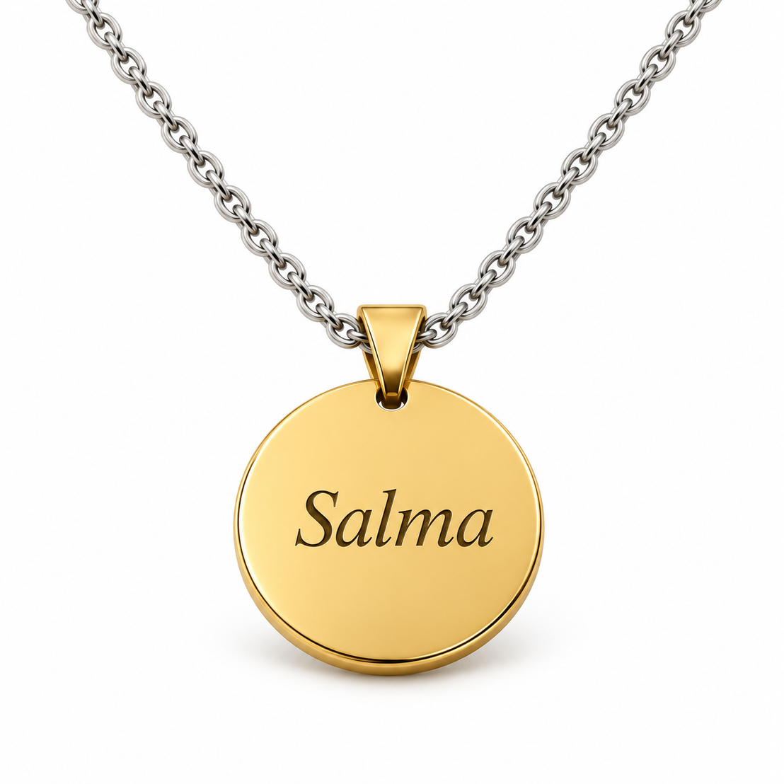 Custom Engraved Disc Necklace
