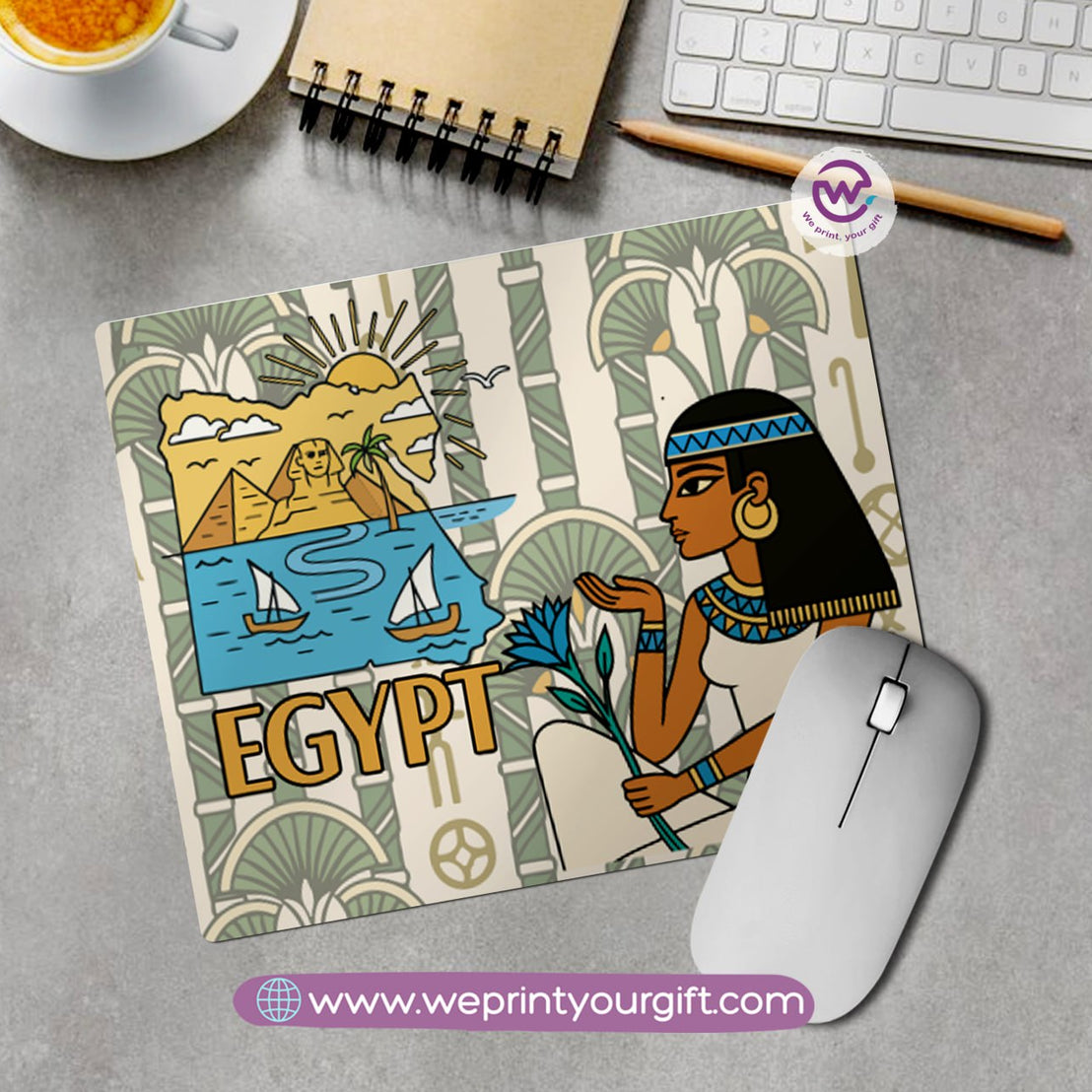 Egyptian Pharaonic Mouse Pad – Ancient Art Reimagined