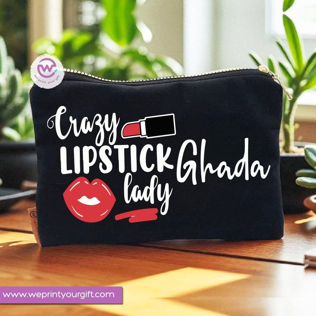 Makeup Tools Theme Makeup Bag & Pencil Case – Stylish Cotton Pouch