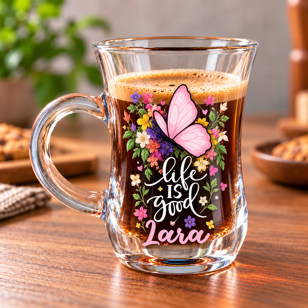Glass Espresso Coffee Cups – Digital Art Designs & Creative Coffee Gifts