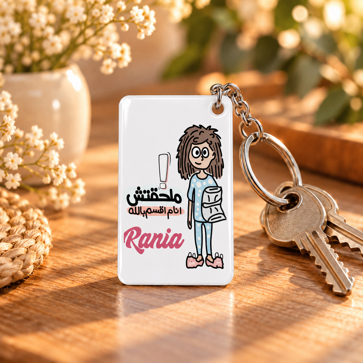 Funny Cartoon Comics Clear Acrylic Keychain | Single-Sided Print (Round / Rectangle)