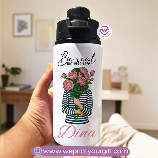 Water flask with name- Motivation