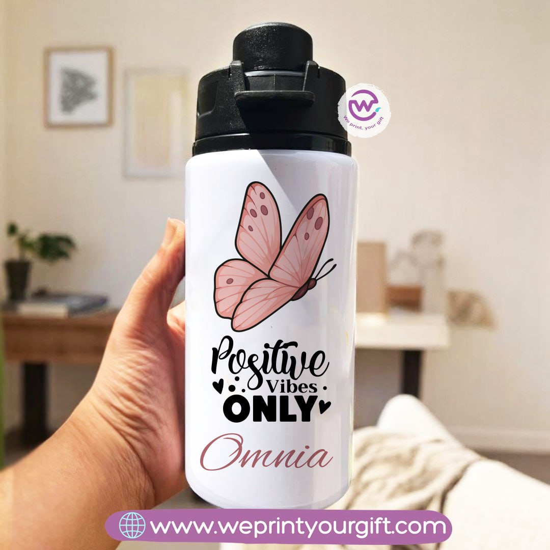 Water flask with name- Motivation