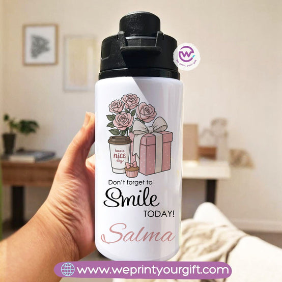 Water flask with name- Motivation