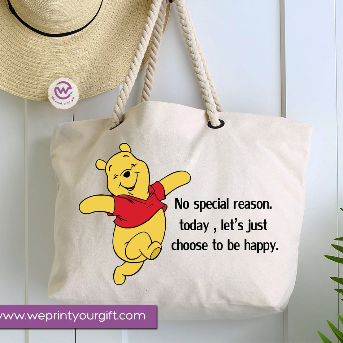 Custom Hand bag- Beach bag-Pooh