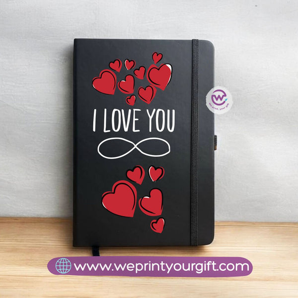 Notebook with Elastic Band-Valentine’s Day Designs