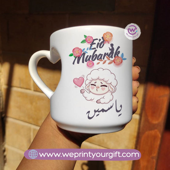 Printed mug- Heart handle mug- Eid