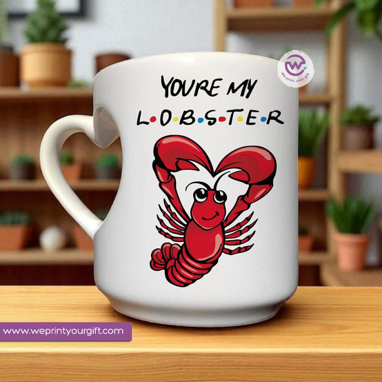 Heart handle ceramic mug- Friends