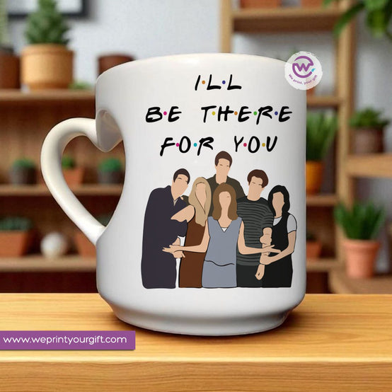 Heart handle ceramic mug- Friends