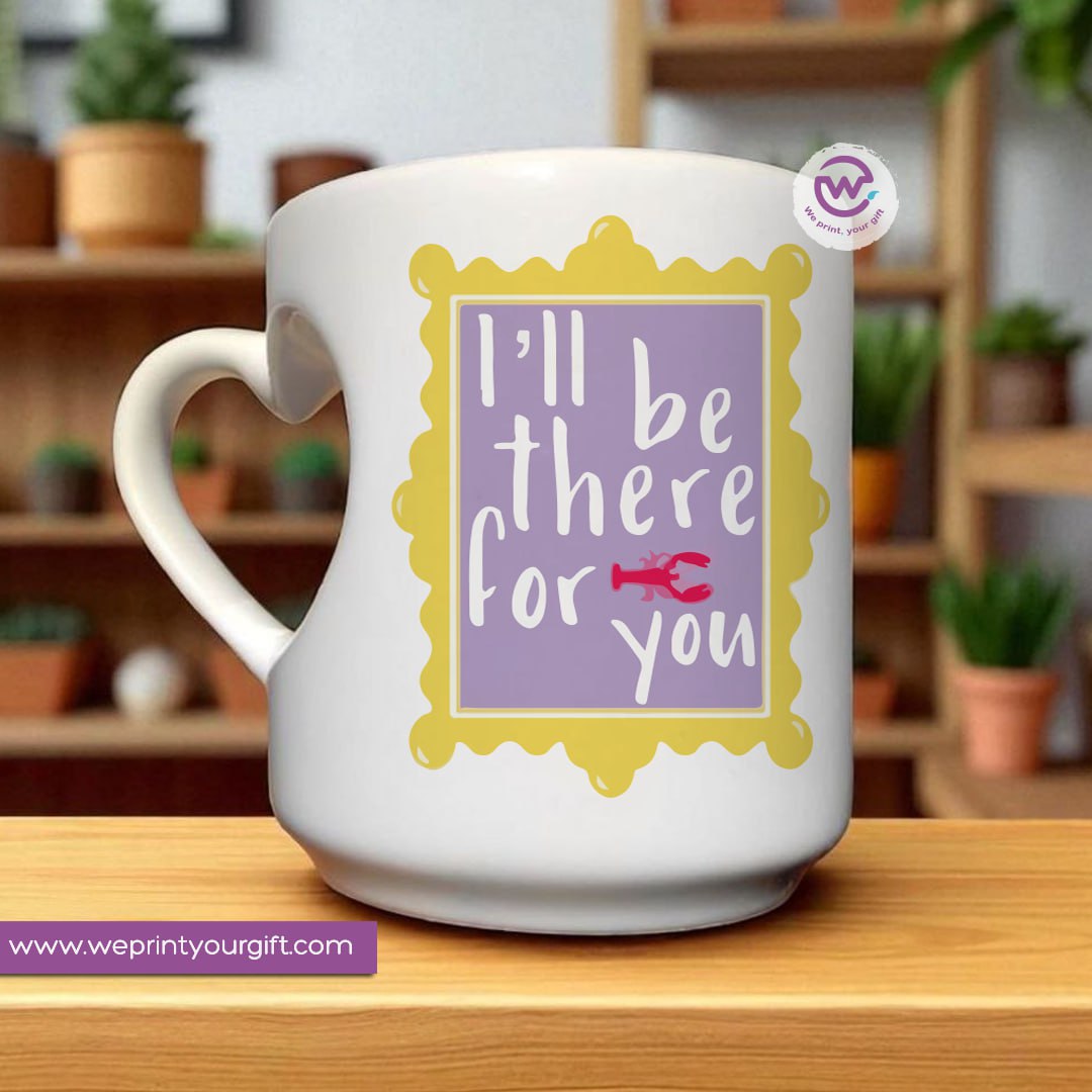 Heart handle ceramic mug- Friends